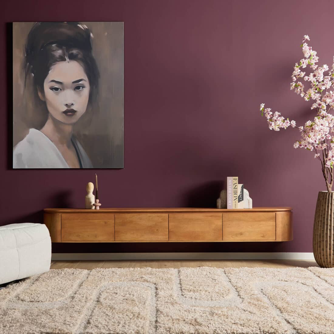 Starfurn tv meubel Excellent naturel 240x35x30 cm mangohout Starfurn tv meubel Excellent naturel 240x35x30 cm mangohout