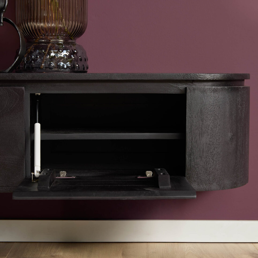 Starfurn Tv Meubel Excellent Zwart 160x35x30 Cm Mangohout Starfurn Tv Meubel Excellent Zwart 160x35x30 Cm Mangohout