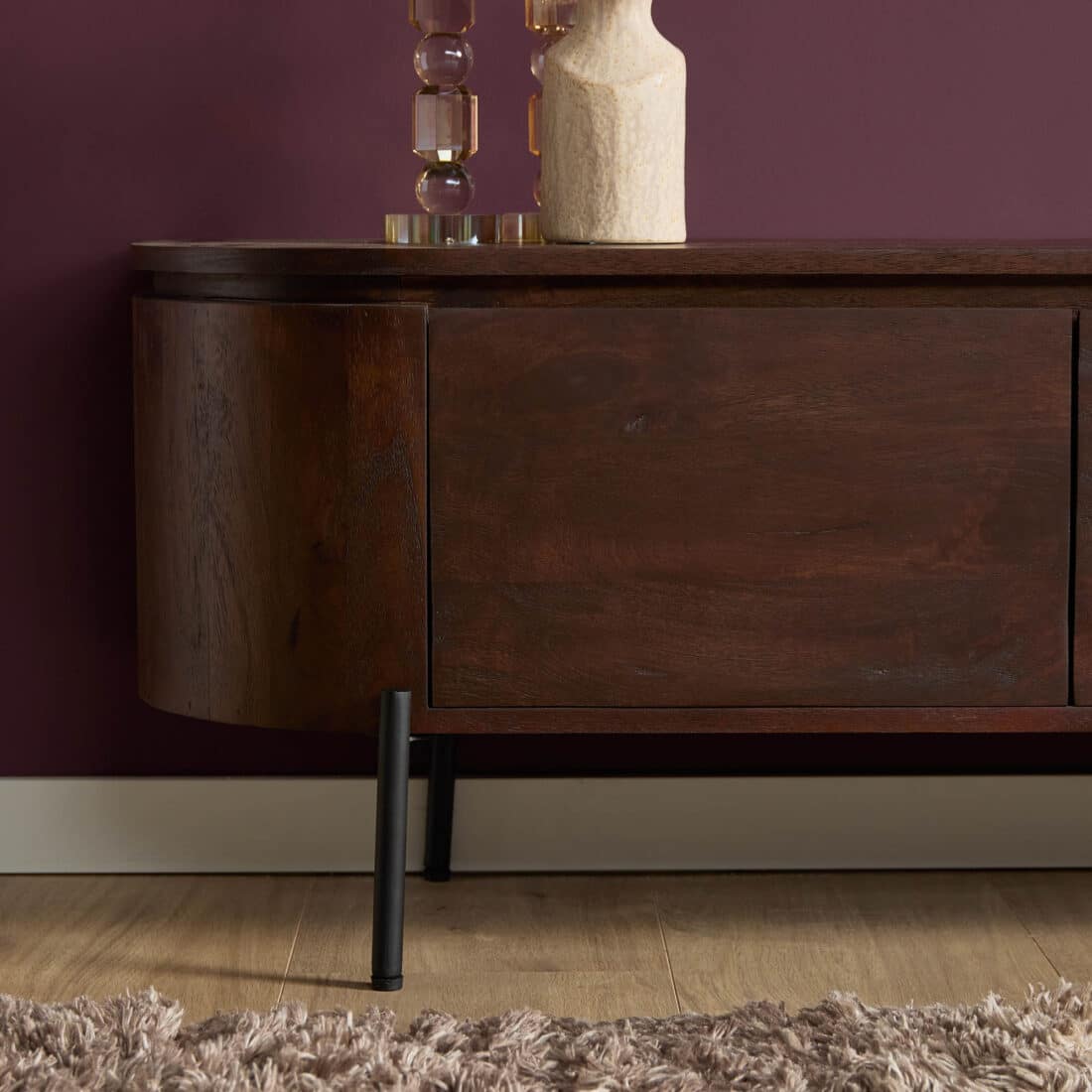 Starfurn Tv Meubel Excellent Bruin 120x35x30 Cm Mangohout