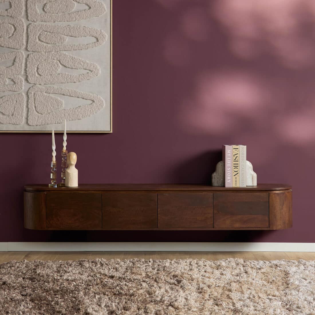 Starfurn tv meubel Excellent bruin 200x35x30 cm mangohout