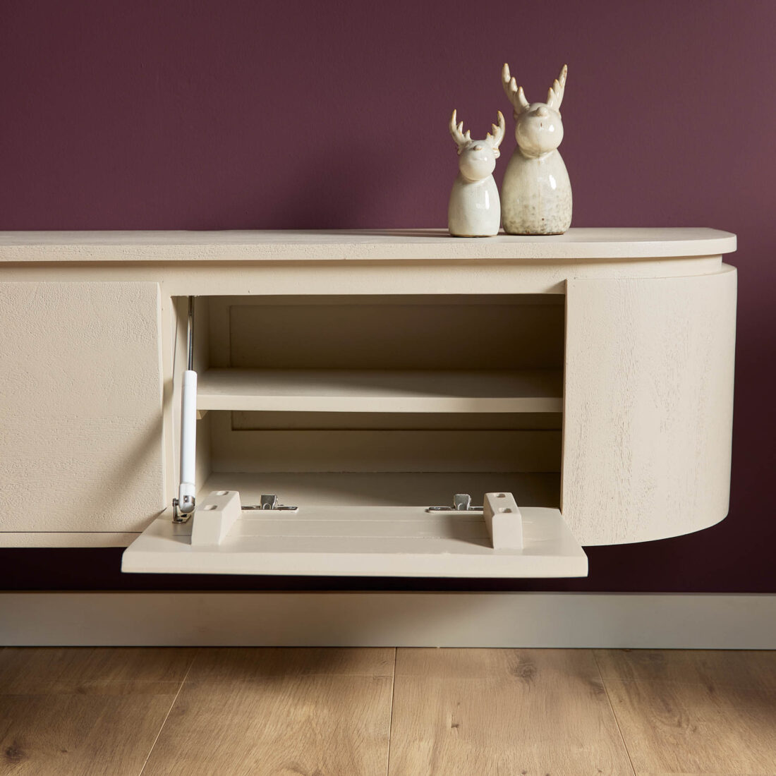 Starfurn Tv Meubel Excellent Zand 240x35x45 Cm Mangohout