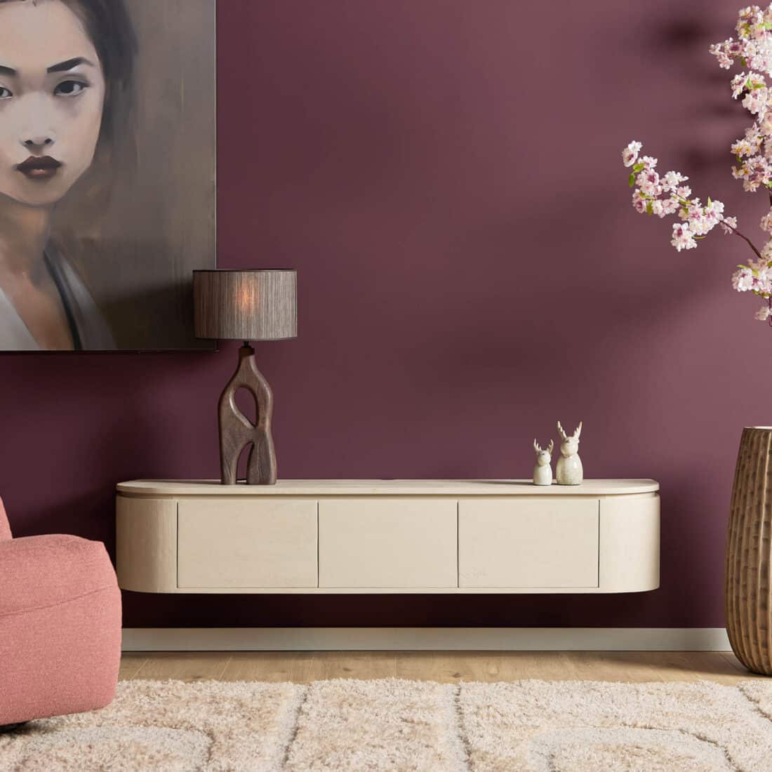 Starfurn tv meubel Excellent zand 160x35x45 cm mangohout