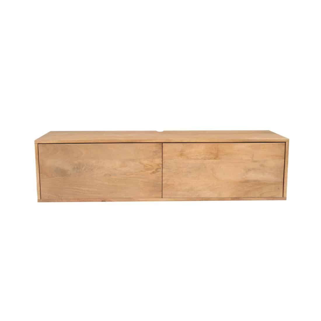 Starfurn Zwevend Tv Meubel Vision Licht Mangohout 120 Cm