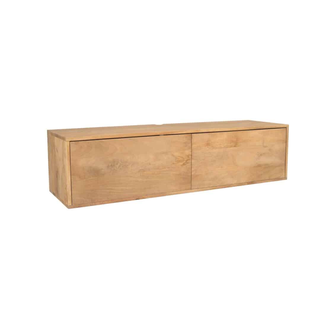 Starfurn Zwevend Tv Meubel Vision Licht Mangohout 120 Cm