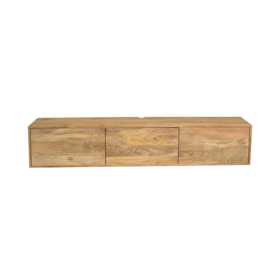 Starfurn Zwevend Tv Meubel Vision Licht Mangohout 160 Cm