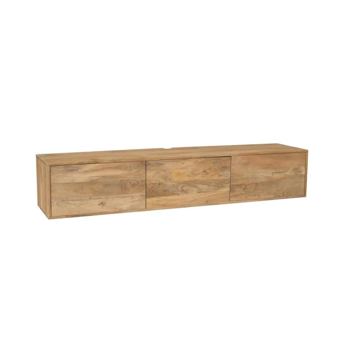 Starfurn Zwevend Tv Meubel Vision Licht Mangohout 160 Cm