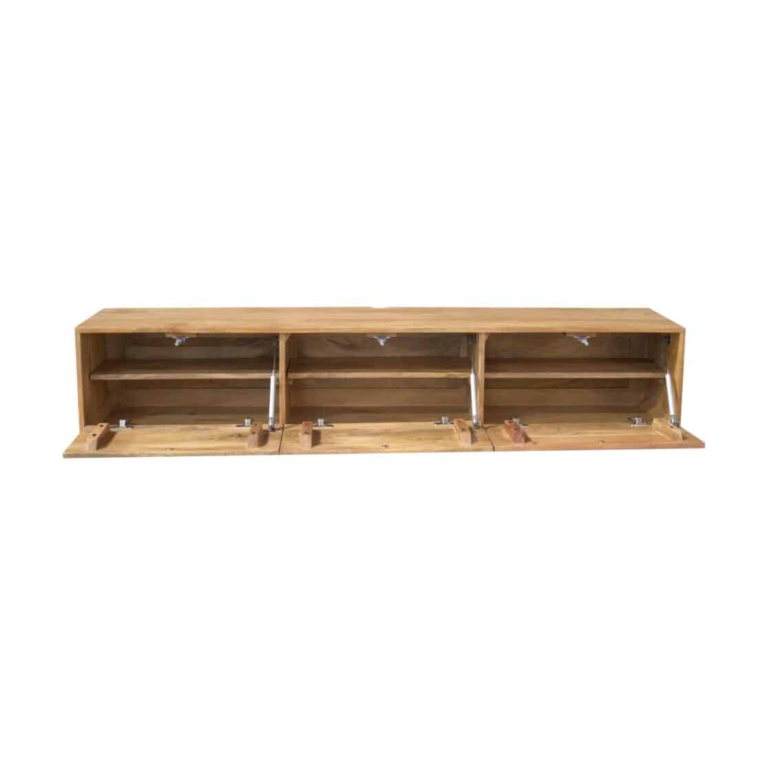 Starfurn Zwevend Tv Meubel Vision Licht Mangohout 160 Cm