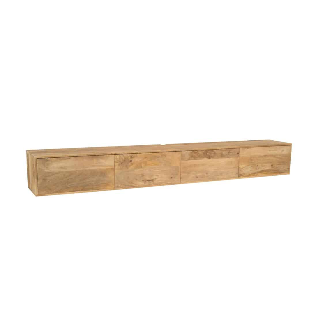 Starfurn Zwevend Tv Meubel Vision Licht Mangohout 240 Cm