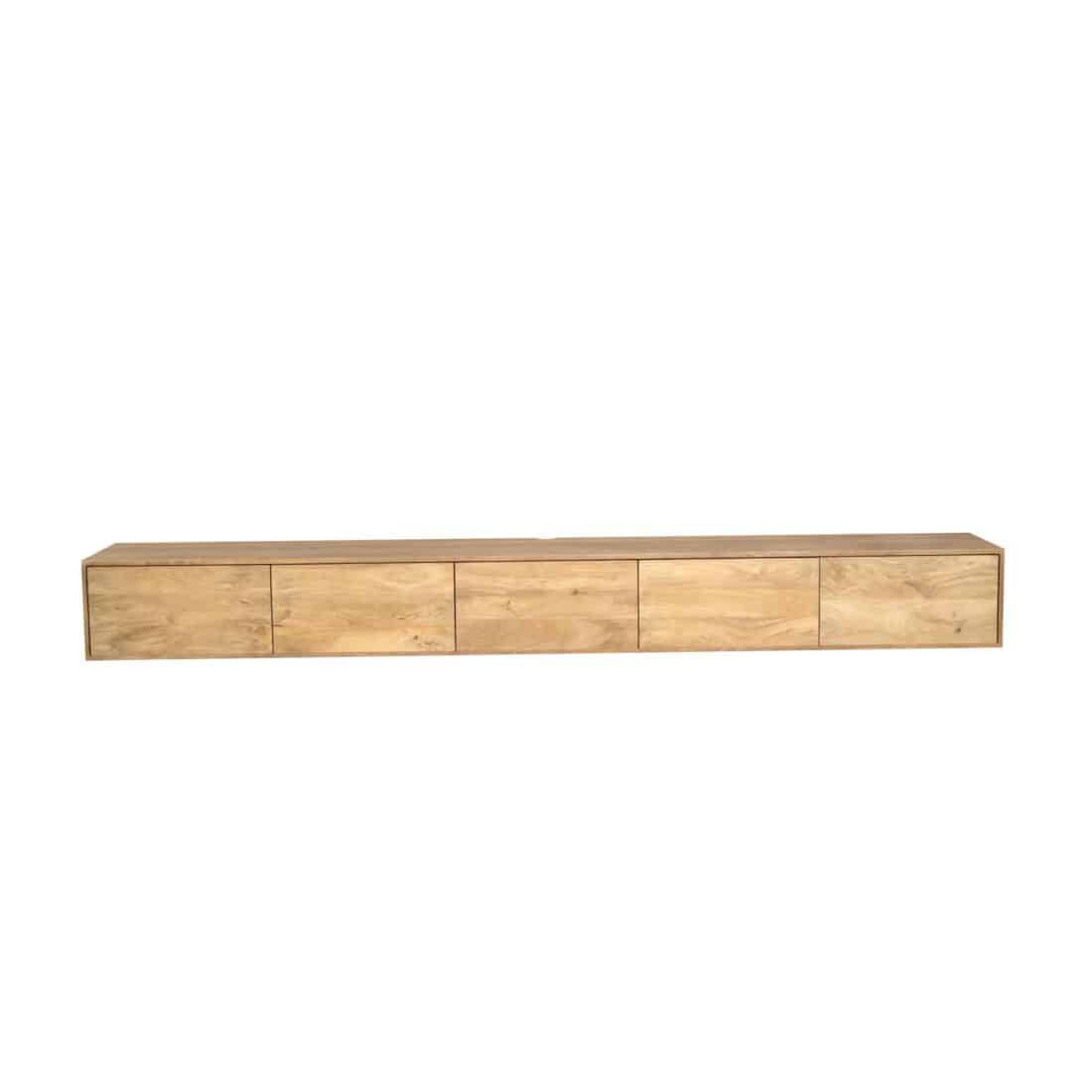 Starfurn Zwevend Tv Meubel Vision Licht Mangohout 280 Cm
