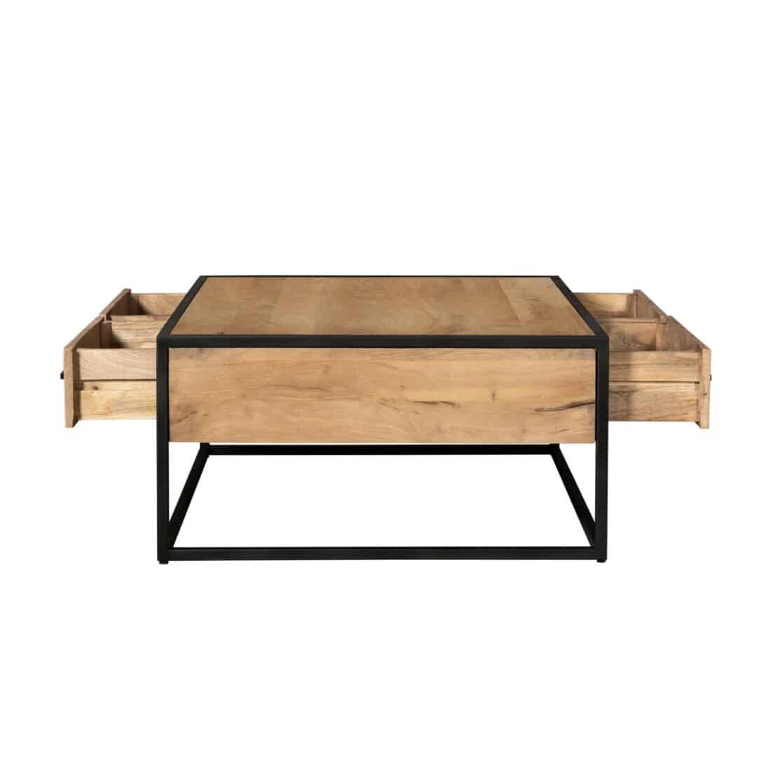 Starfurn Vierkante Salontafel Dakota Naturel Mangohout 80 Cm