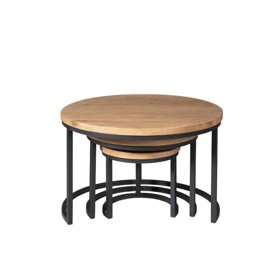 Starfurn Salontafel Set Dakota Naturel Mangohout 70 Cm