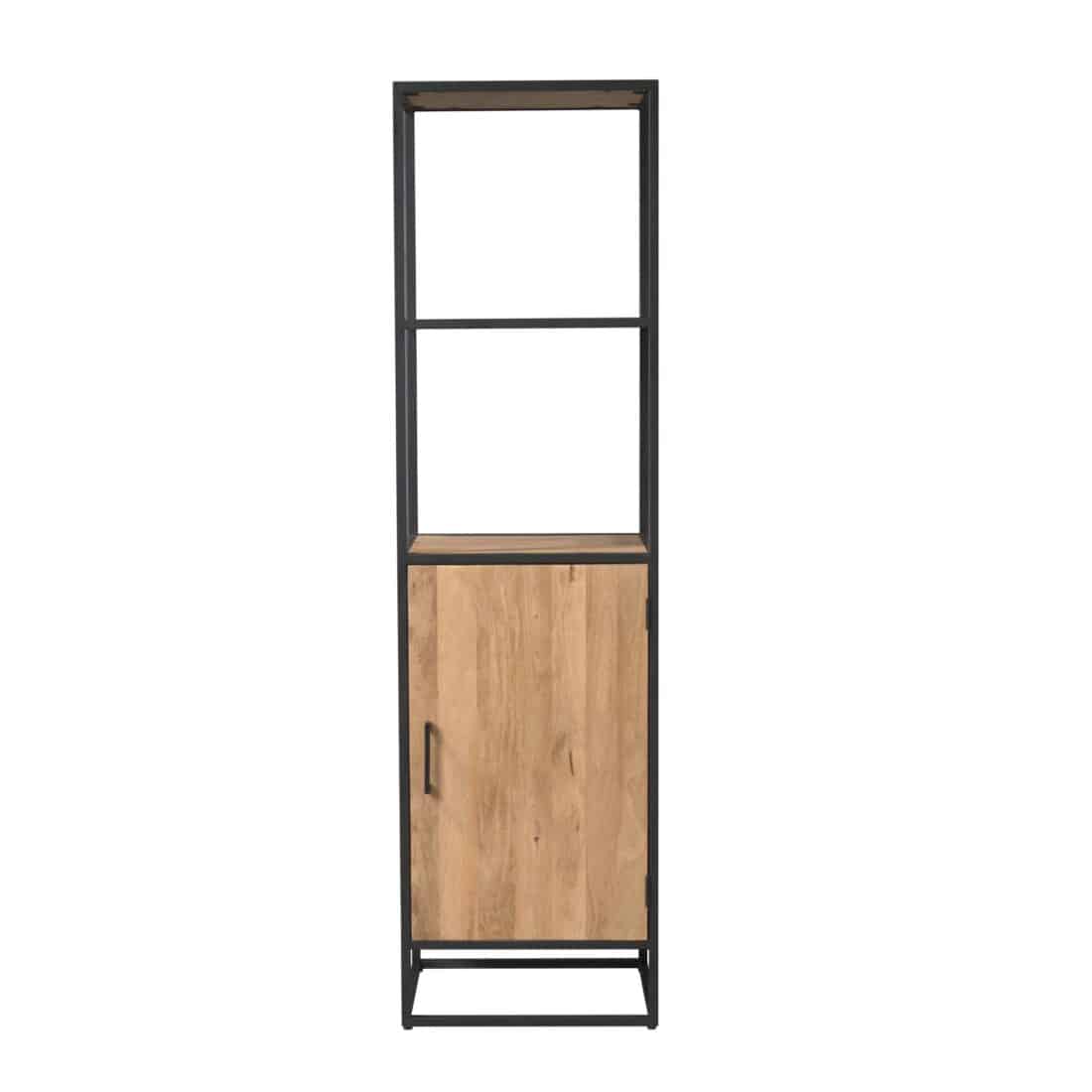 Starfurn Boekenkast Dakota Met Deur Naturel Mangohout 55 Cm