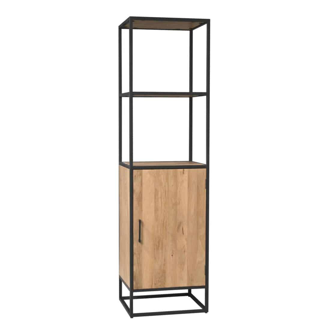 Starfurn Boekenkast Dakota Met Deur Naturel Mangohout 55 Cm