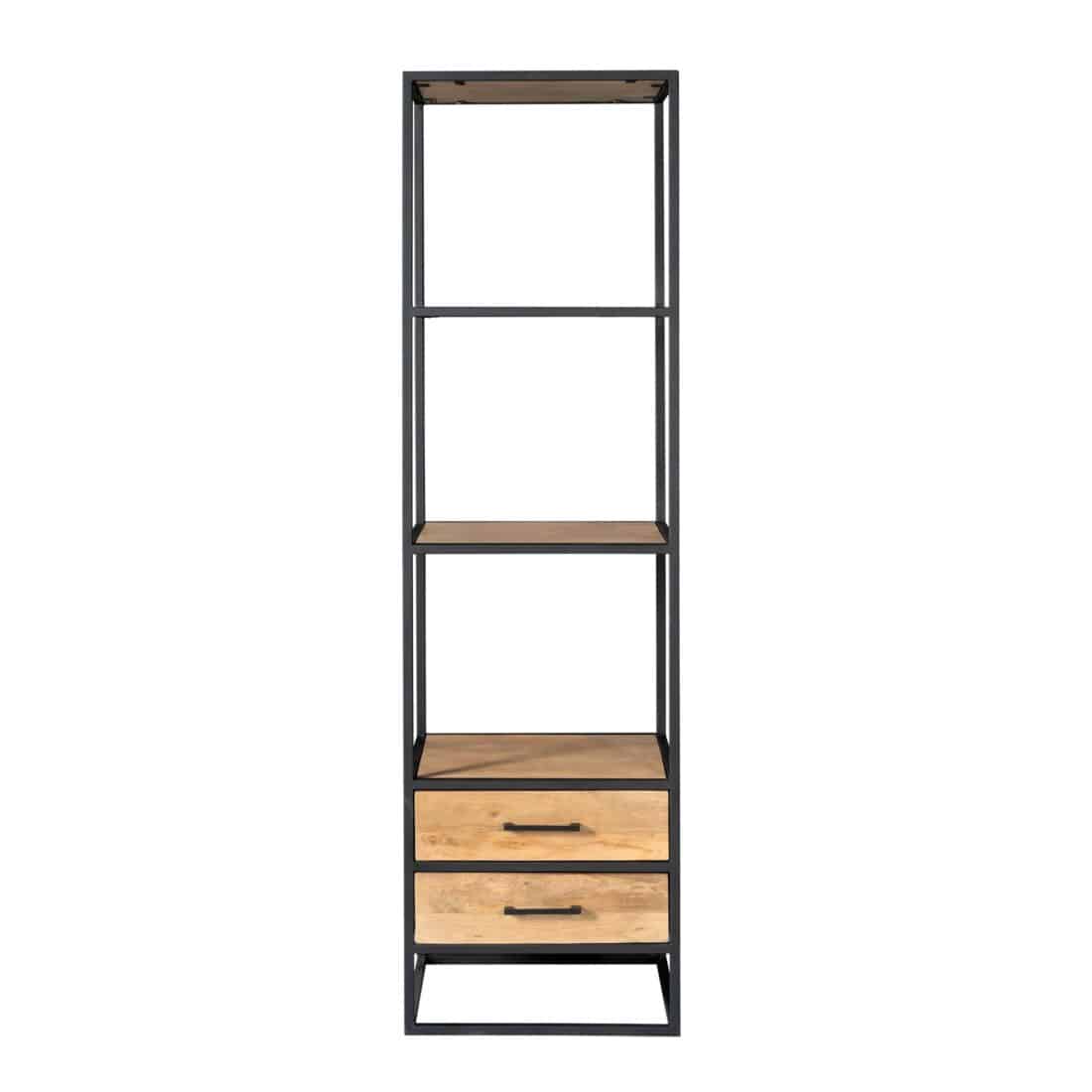 Starfurn Boekenkast Dakota Met Lades Naturel Mangohout 55 Cm