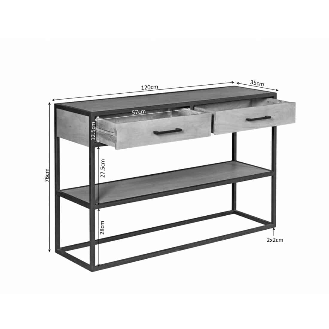 Starfurn Sidetable Dakota Naturel Mangohout 120 Cm