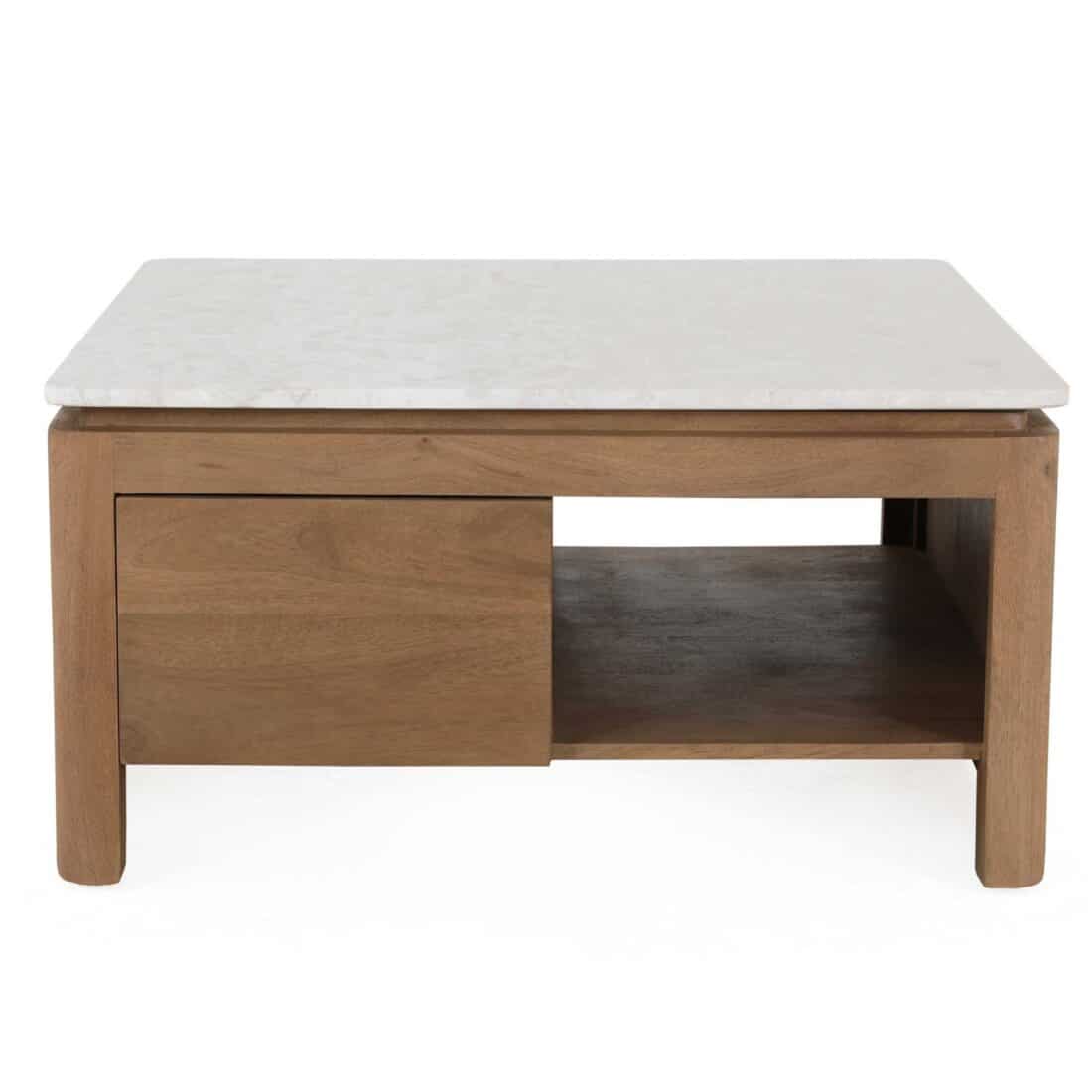 Starfurn Vierkante Salontafel Dallas Naturel Mangohout 80 Cm