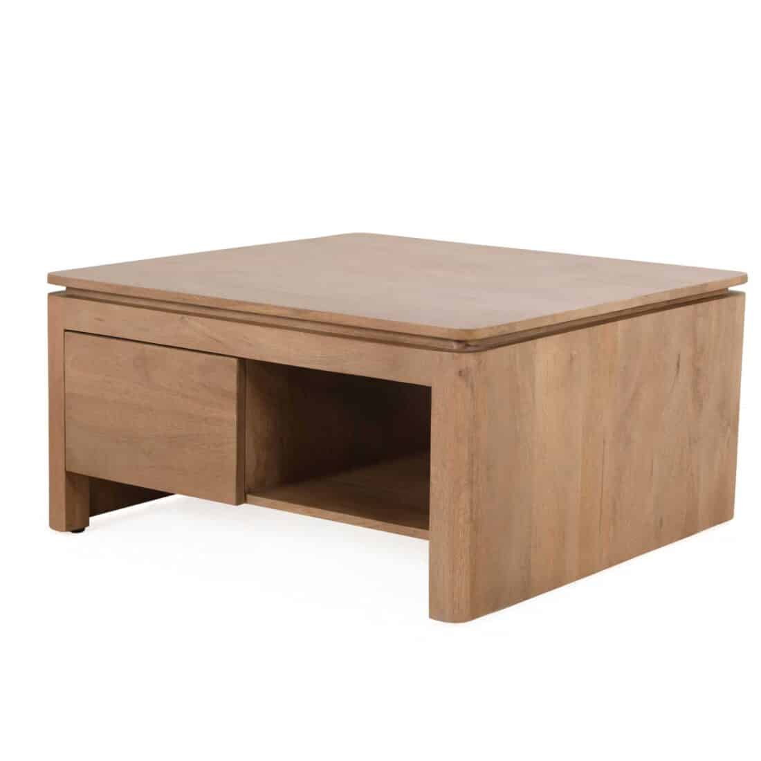 Starfurn Vierkante Salontafel Dallas Naturel Mangohout 80 Cm