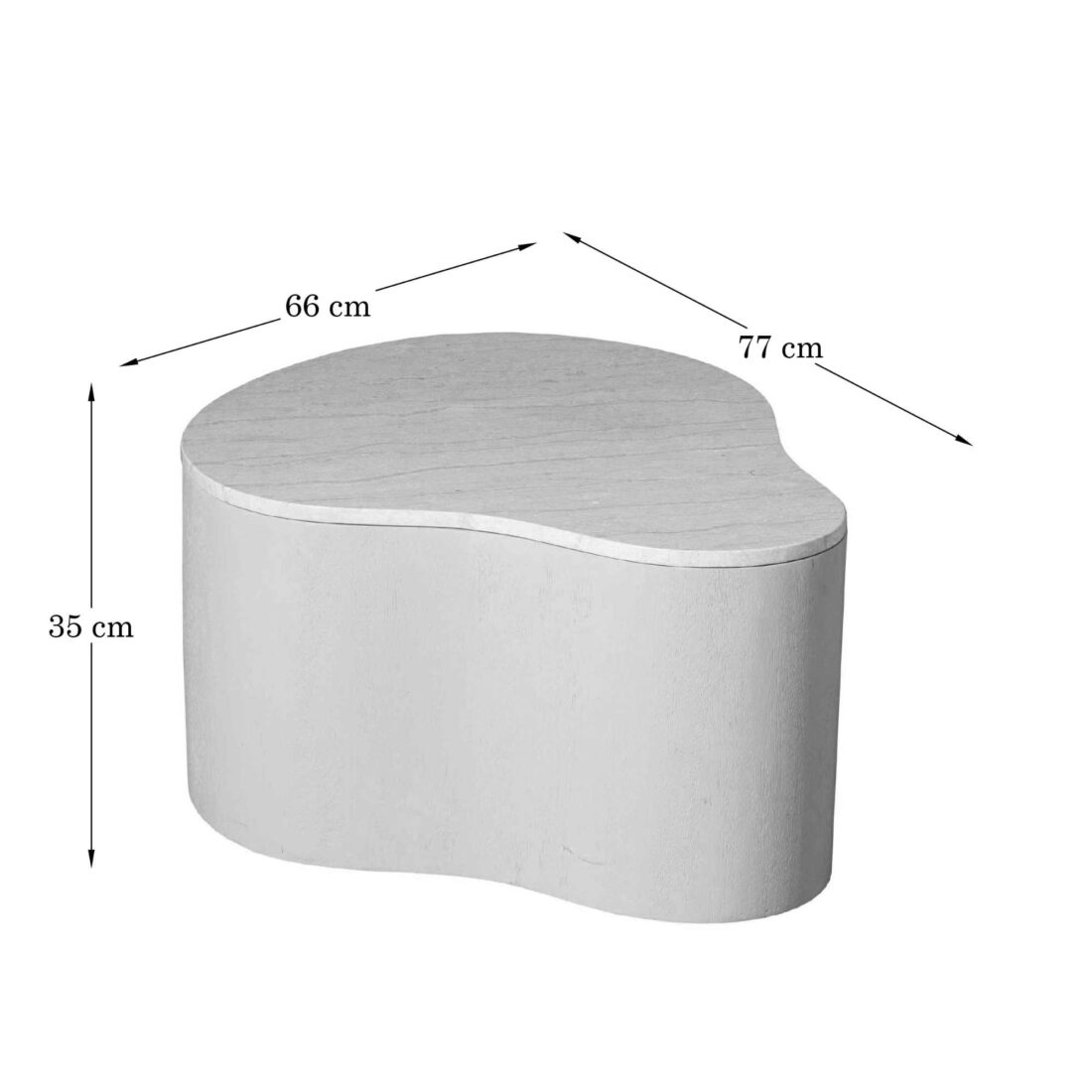 Starfurn Salontafel Lovi Bruin Marmer 77 Cm