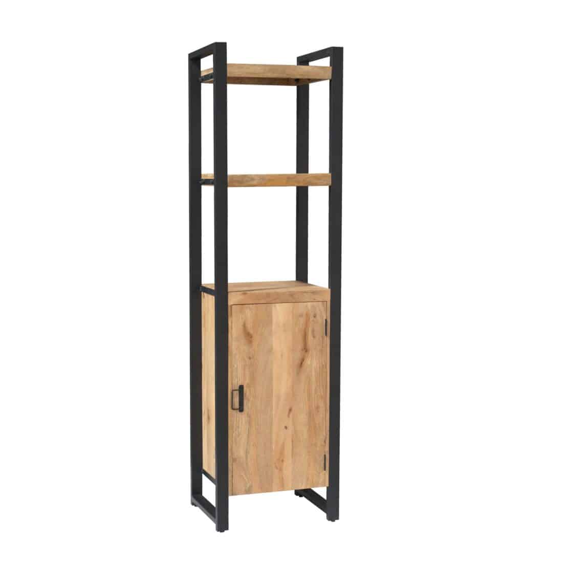 Starfurn Boekenkast Britt Met Deur Naturel Mangohout 55 Cm