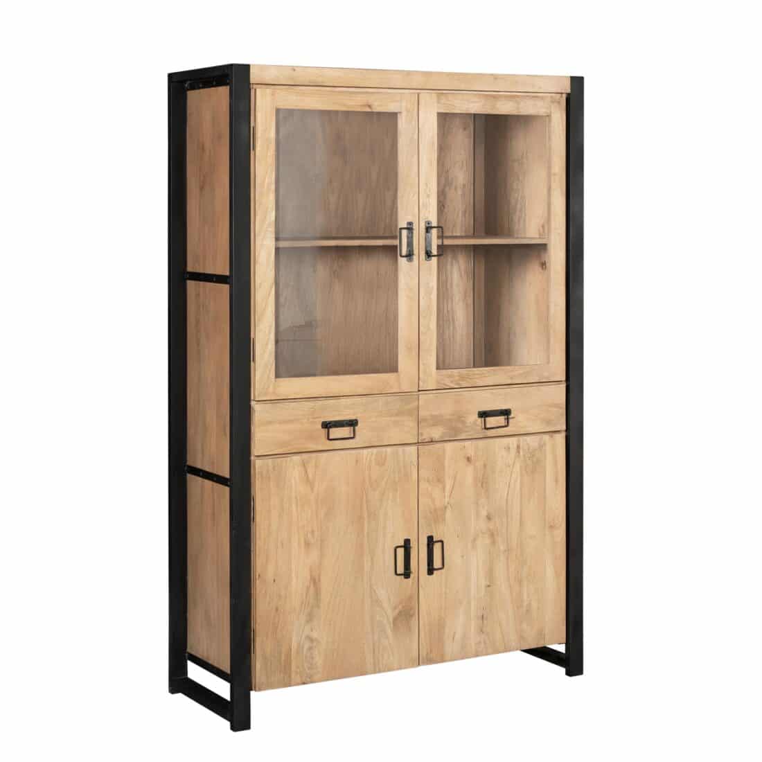 Starfurn Vitrinekast Britt Naturel Mangohout 115 Cm