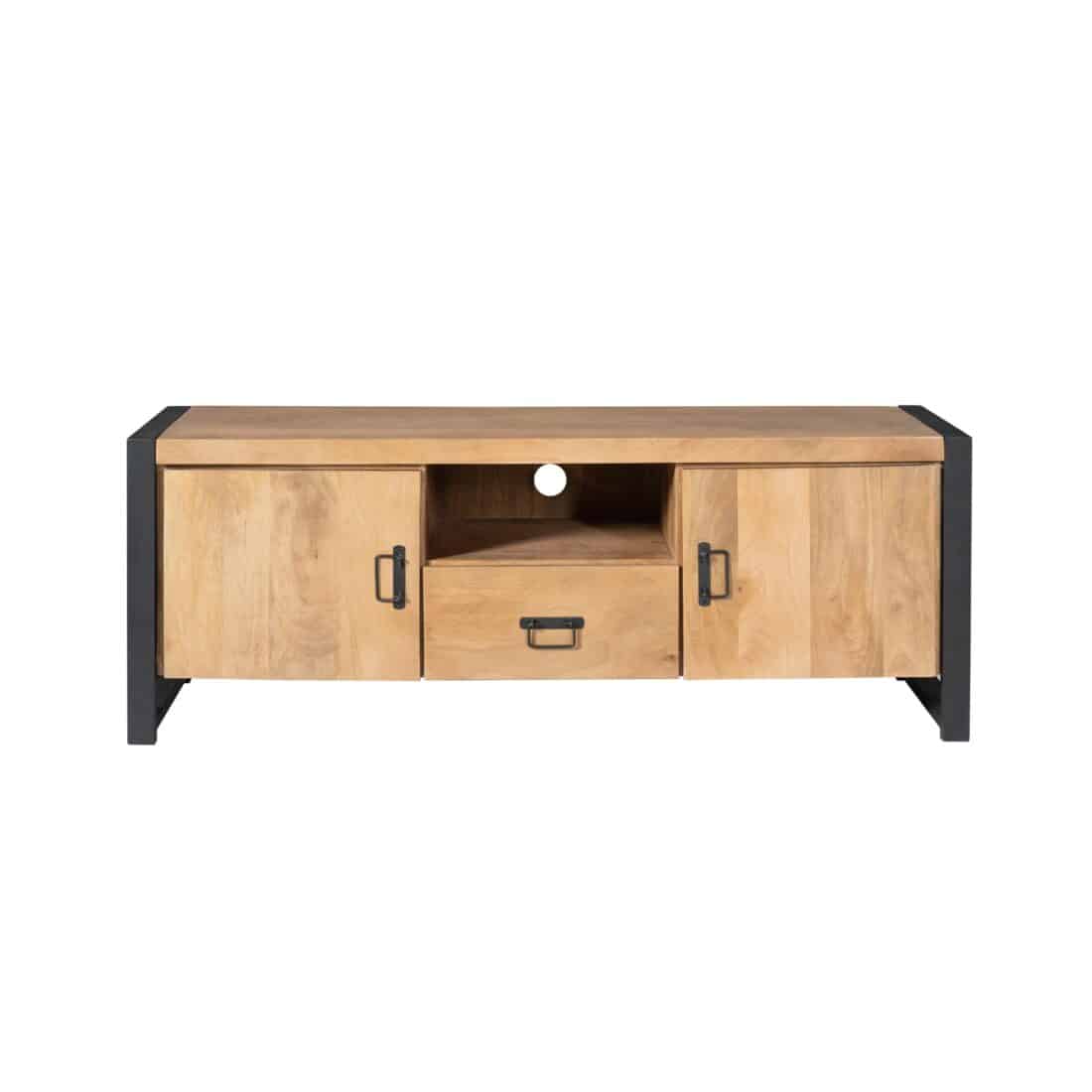 Starfurn Tv Meubel Britt Met Deuren En Lade Naturel Mangohout 150 Cm