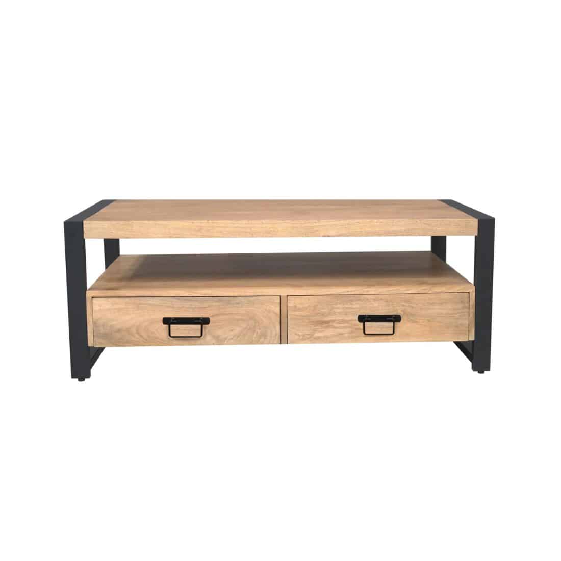 Starfurn Salontafel Britt Met Vier Lades Naturel Mangohout 120 Cm