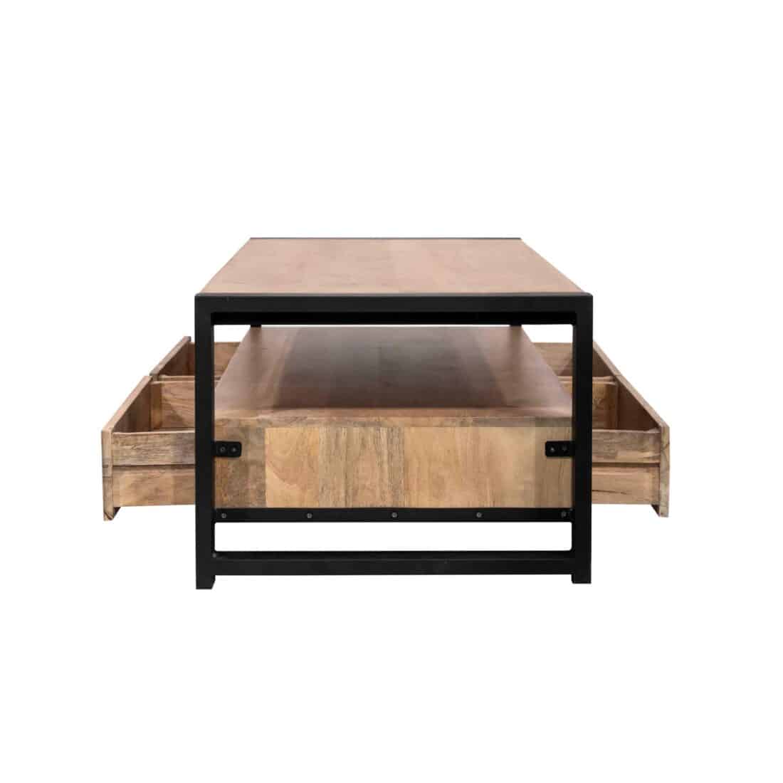 Starfurn Salontafel Britt Met Vier Lades Naturel Mangohout 120 Cm