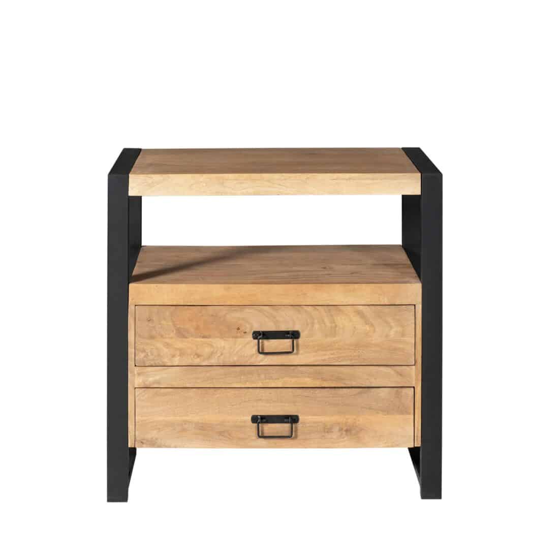 Starfurn Ladenkast Britt Naturel 2 Lades Mangohout 80 Cm