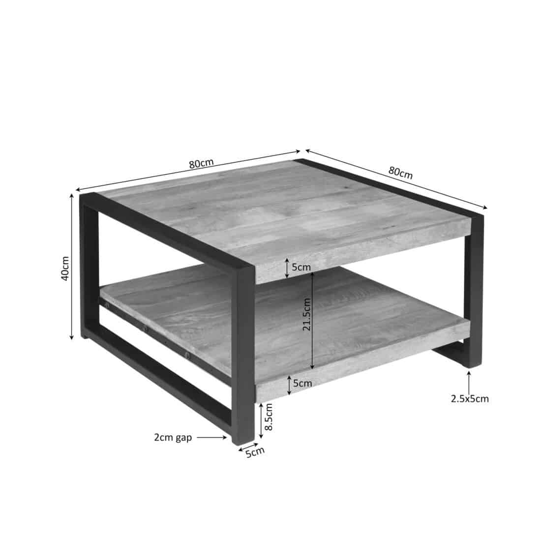 Starfurn Salontafel Britt Naturel Mangohout 80 Cm