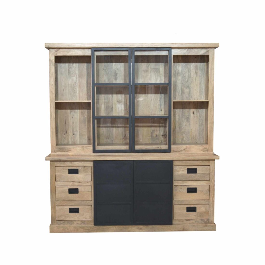 Starfurn Vitrinekast Noa Naturel Mangohout 200 Cm