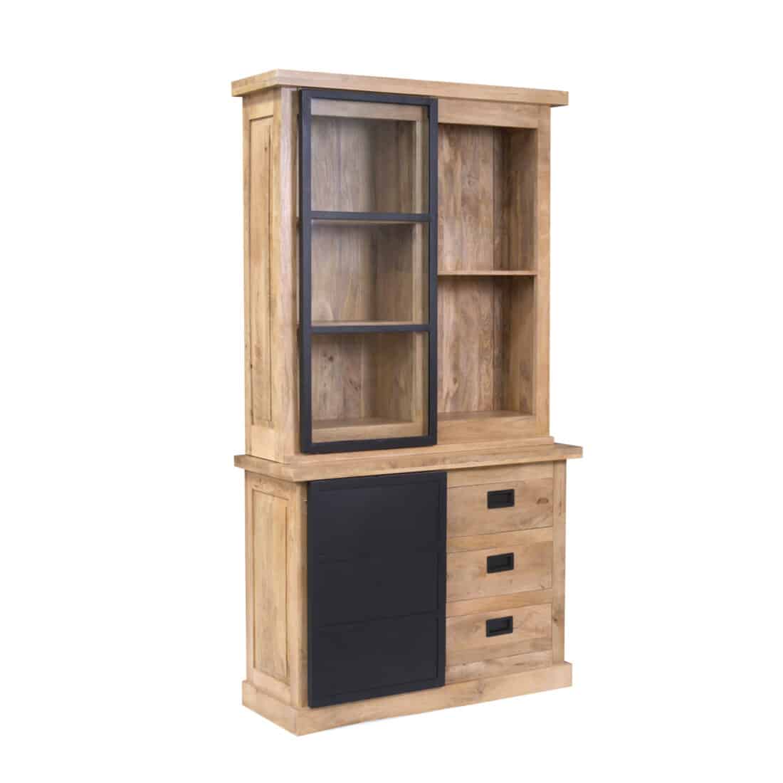 Starfurn Vitrinekast Noa Naturel Mangohout 120 Cm