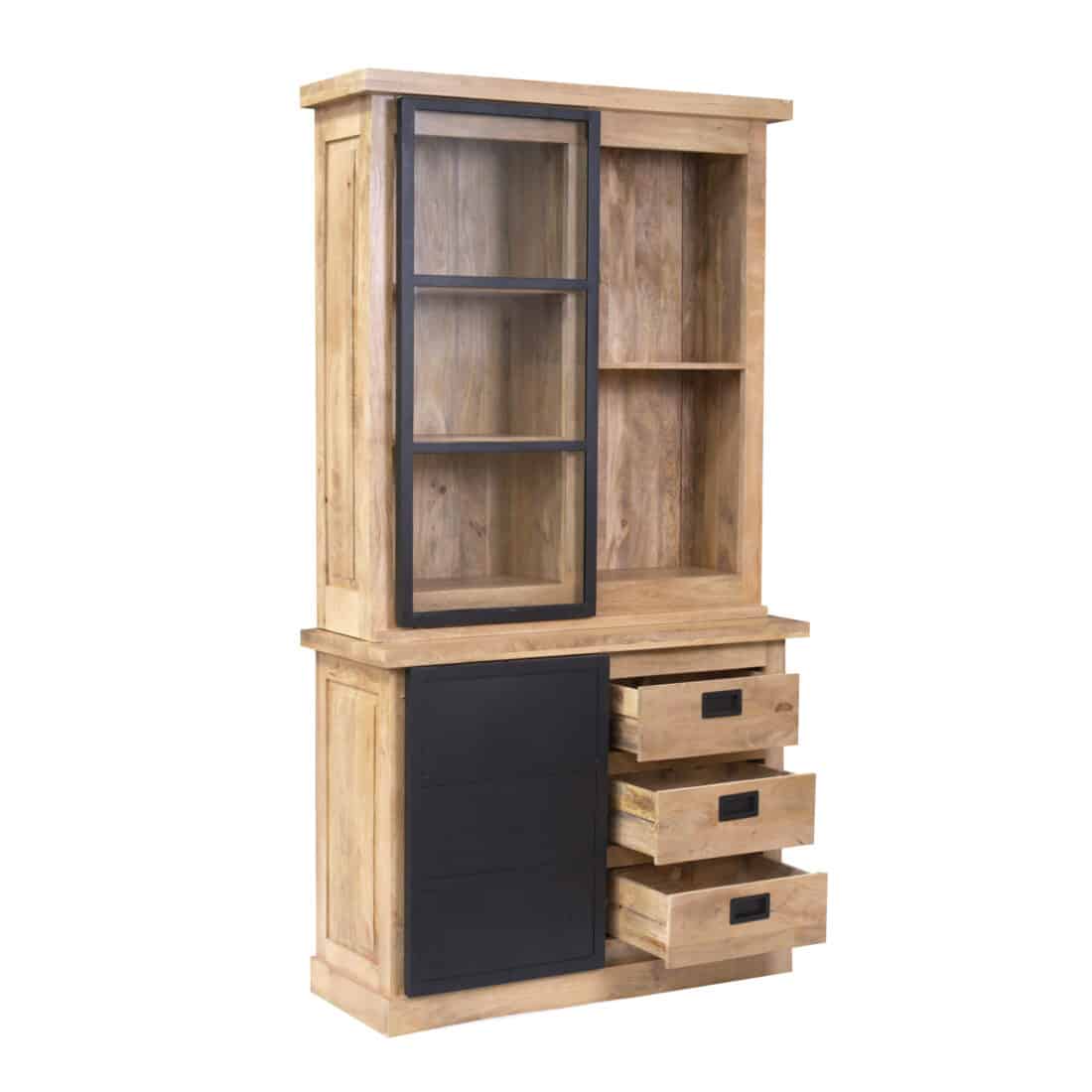 Starfurn Vitrinekast Noa Naturel Mangohout 120 Cm