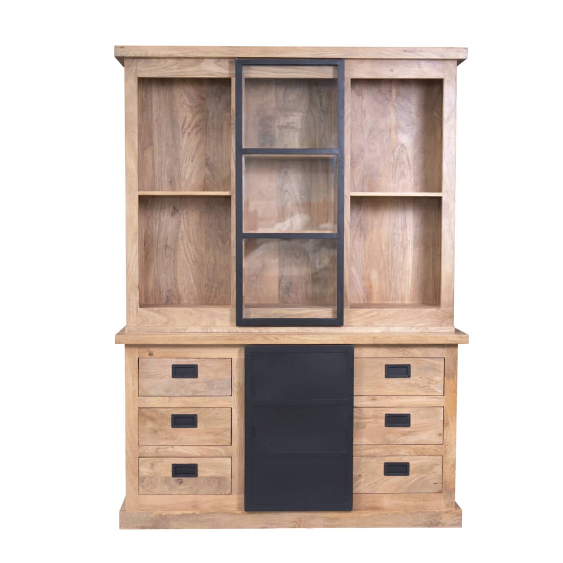 Starfurn Vitrinekast Noa Naturel Mangohout 160 Cm