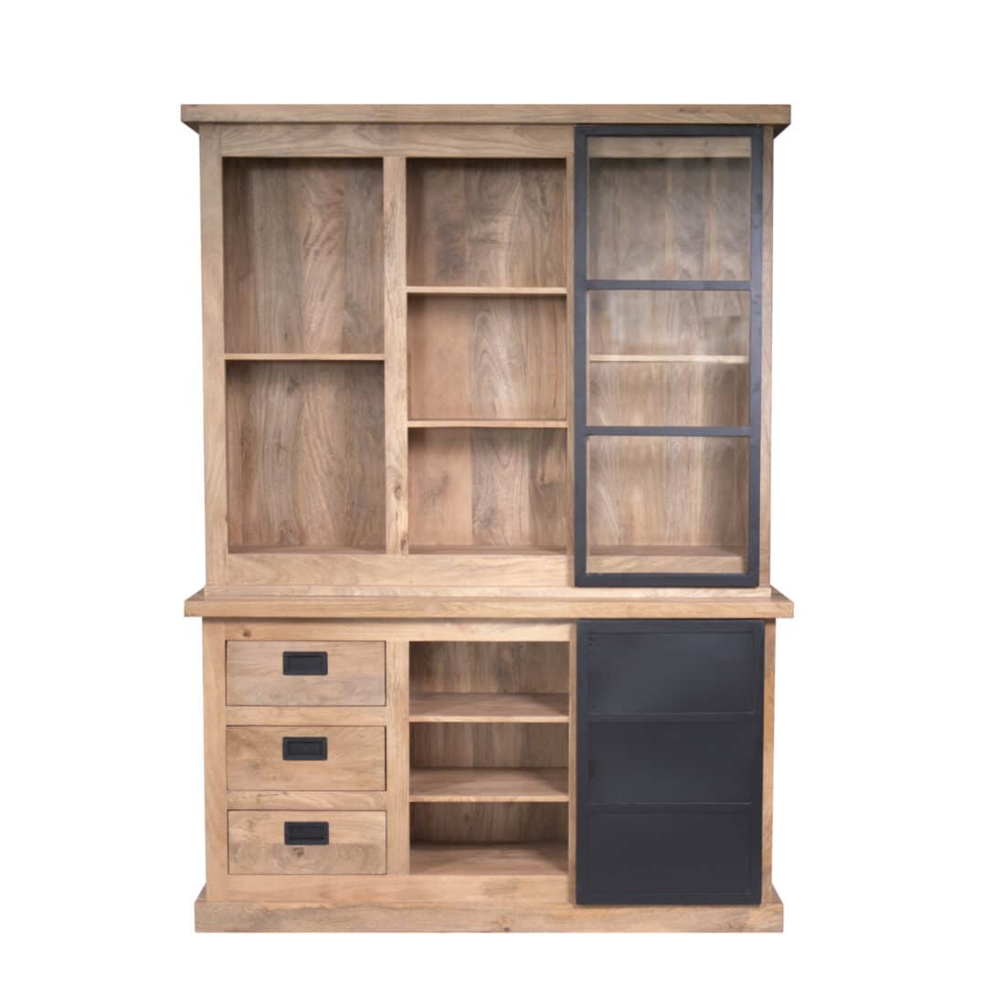 Starfurn Vitrinekast Noa Naturel Mangohout 160 Cm