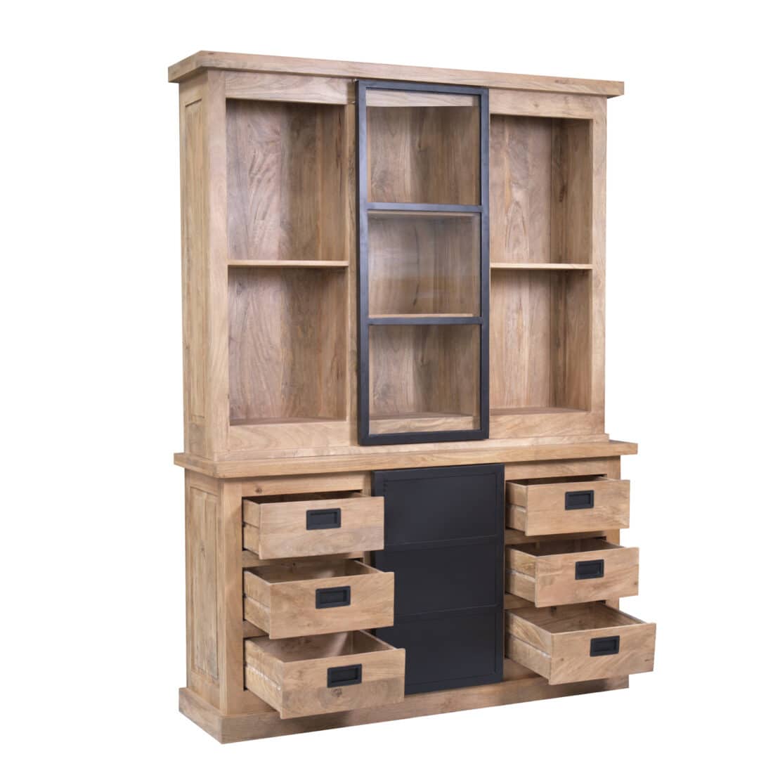 Starfurn Vitrinekast Noa Naturel Mangohout 160 Cm