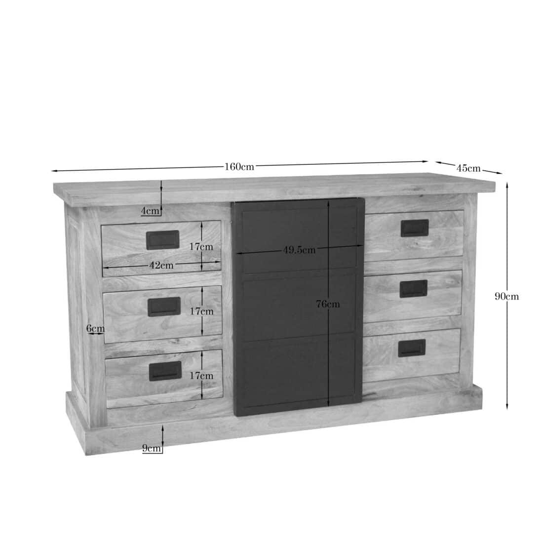 Starfurn Dressoir Noa Naturel Mangohout 160 Cm