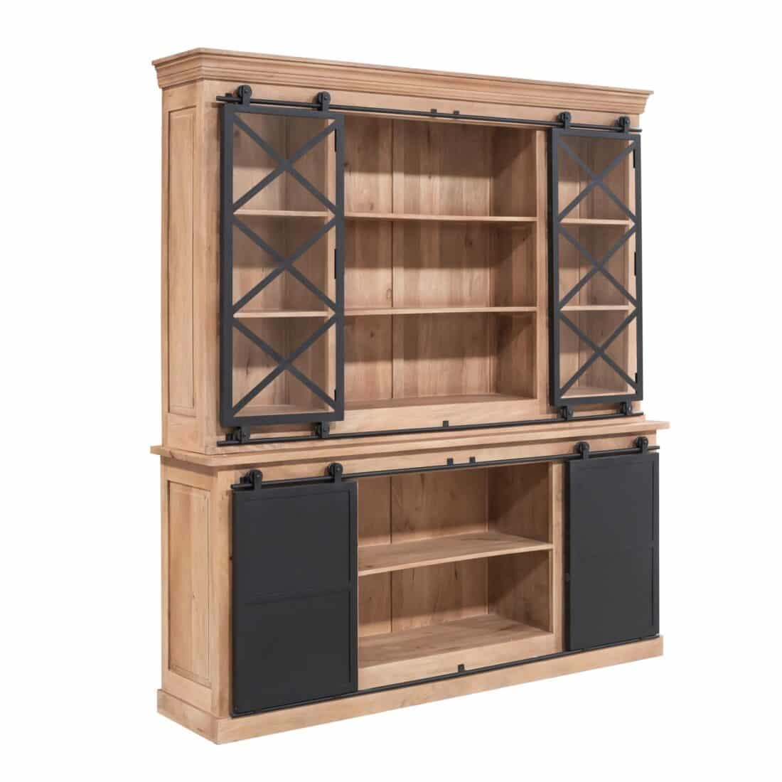 Starfurn Vitrinekast Fresno Naturel Mangohout 200 Cm