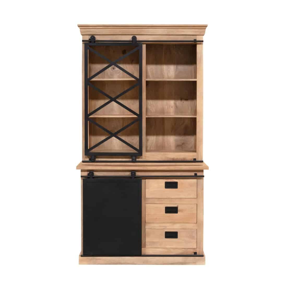 Starfurn Vitrinekast Fresno Naturel Mangohout 120 Cm