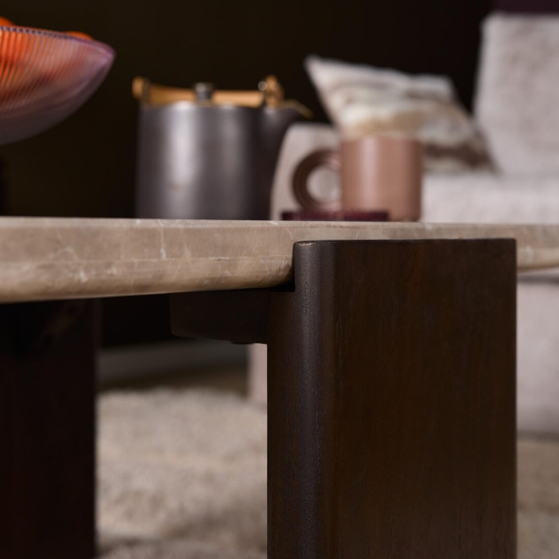 Starfurn Salontafel Maeve Bruin Marmer 128 Cm