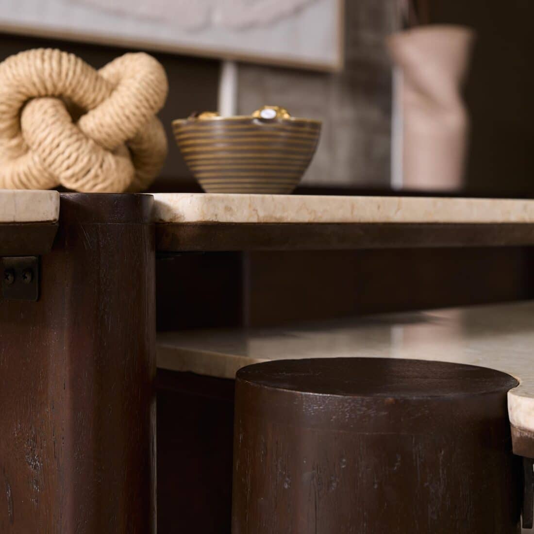 Starfurn Bijzettafel Maeve Bruin Marmer 57 Cm