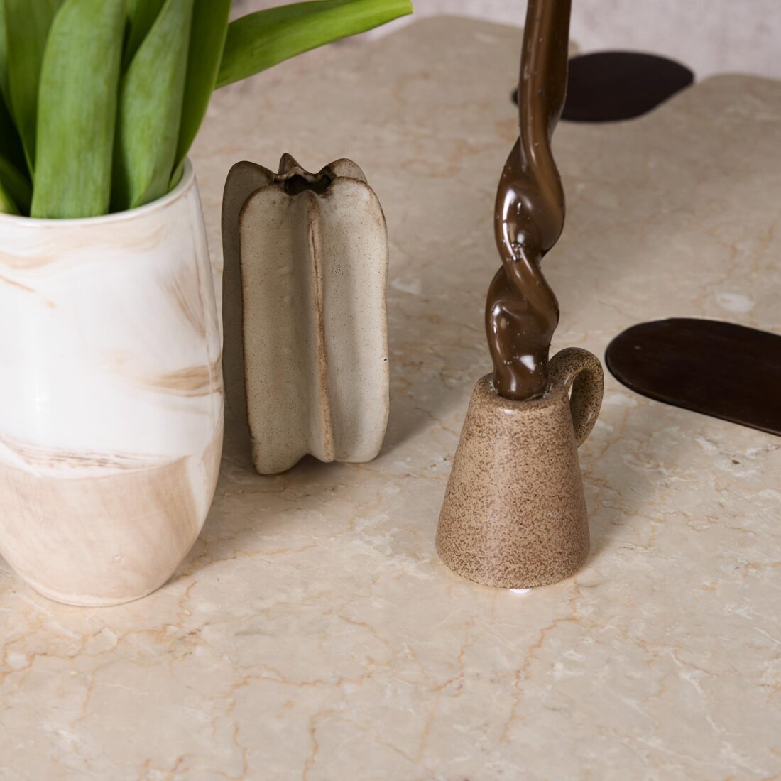 Starfurn Bijzettafel Maeve Bruin Marmer 57 Cm