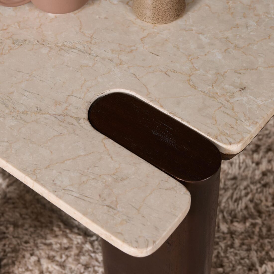 Starfurn Bijzettafel Maeve Bruin Marmer 57 Cm