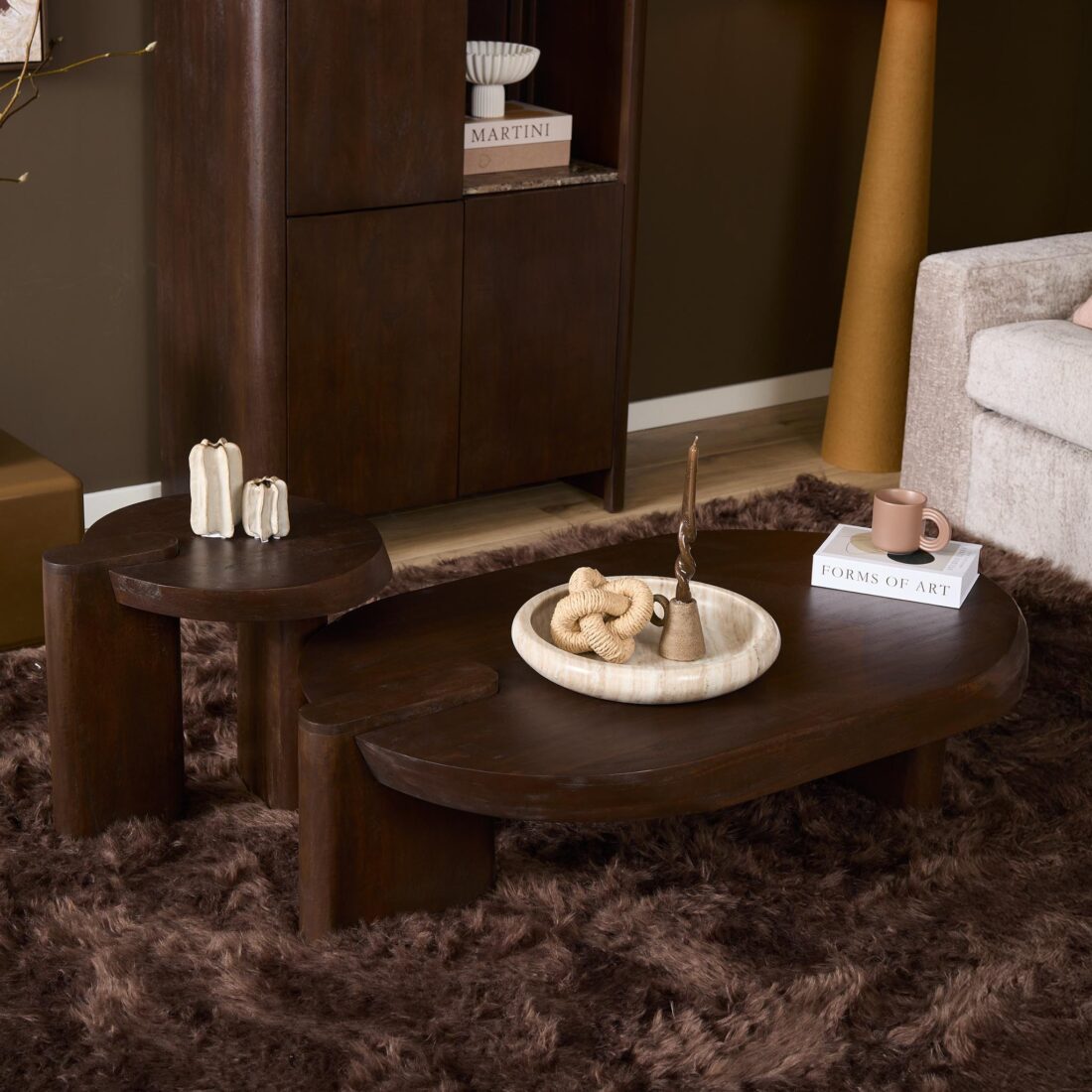 Starfurn Bijzettafel Rava Bruin Mangohout 50 Cm