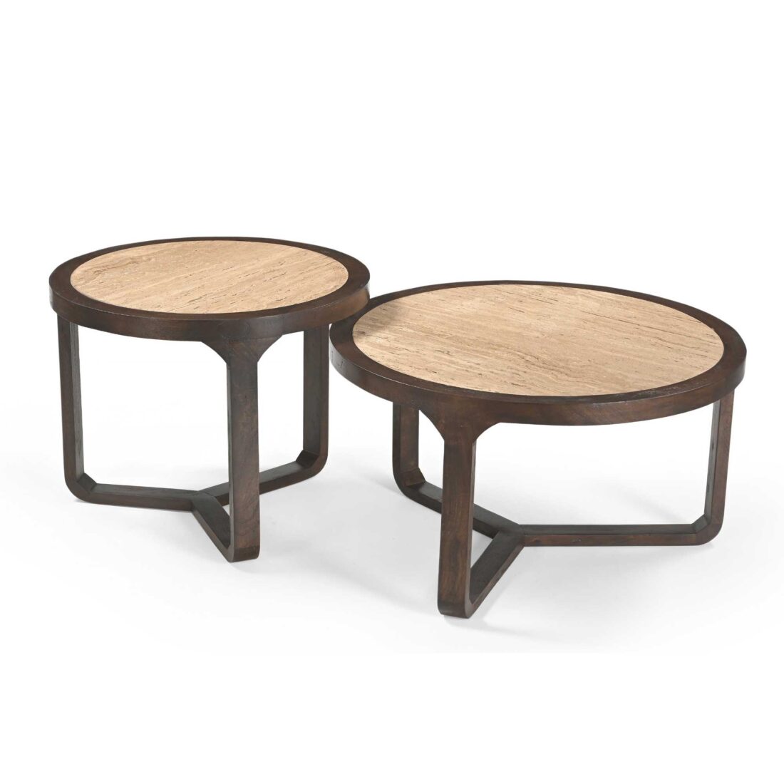 Starfurn Bijzettafel Morris Bruin Travertin 60 Cm