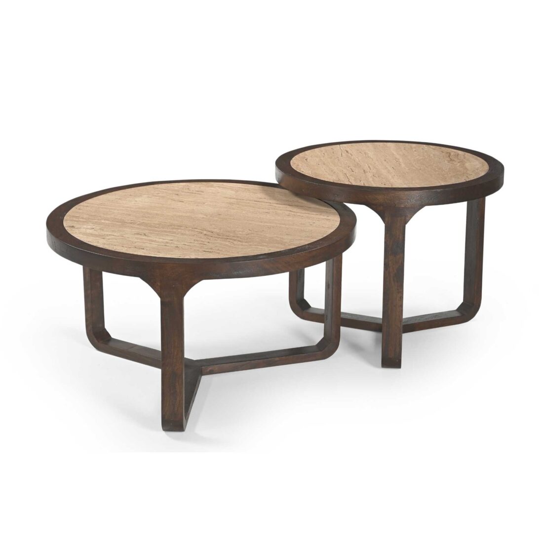 Starfurn Bijzettafel Morris Bruin Travertin 60 Cm