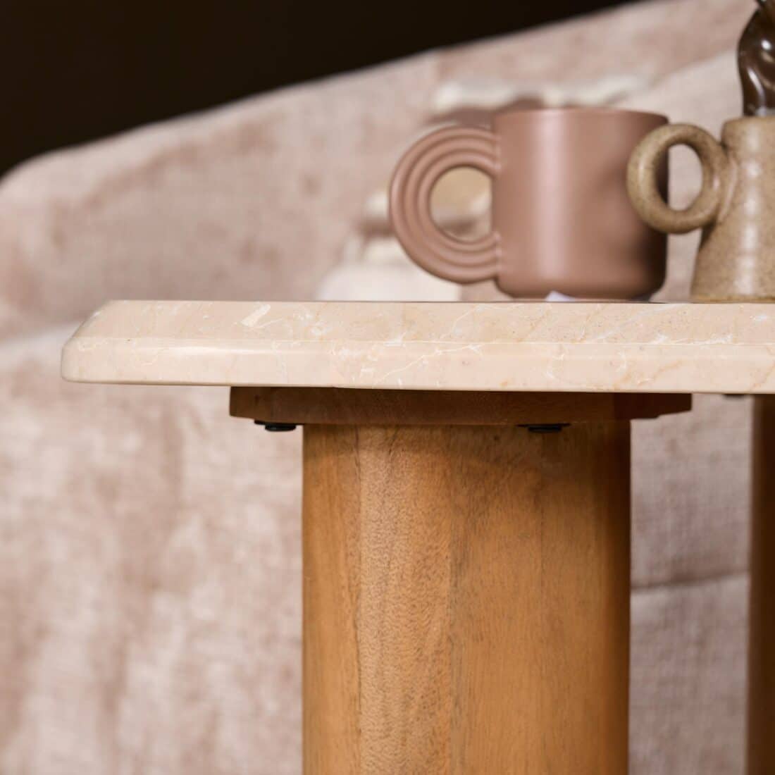 Starfurn Bijzettafel Nuv Naturel Botticino Marmer 60 Cm