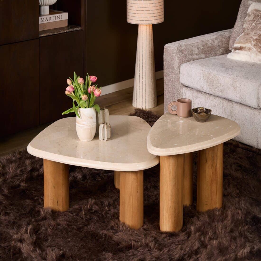 Starfurn Salontafel Nuv Naturel Botticino Marmer 84 Cm