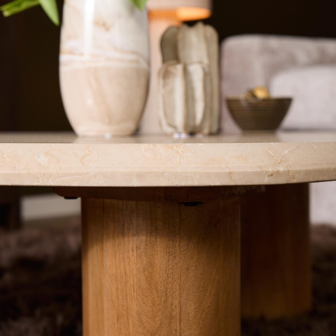 Starfurn Bijzettafel Nuv Naturel Botticino Marmer 60 Cm