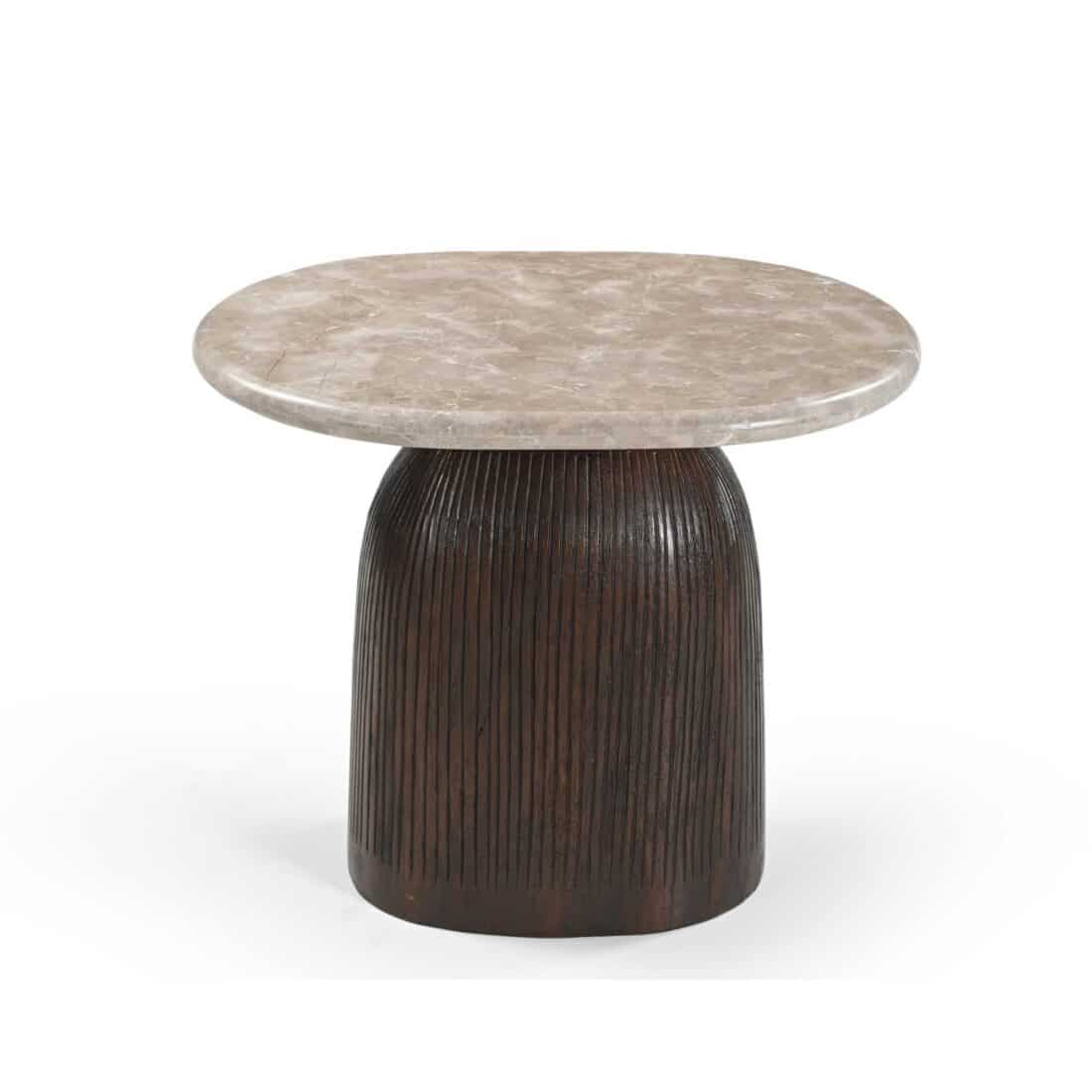 Starfurn Bijzettafel Noel Bruin Marmer 60 Cm