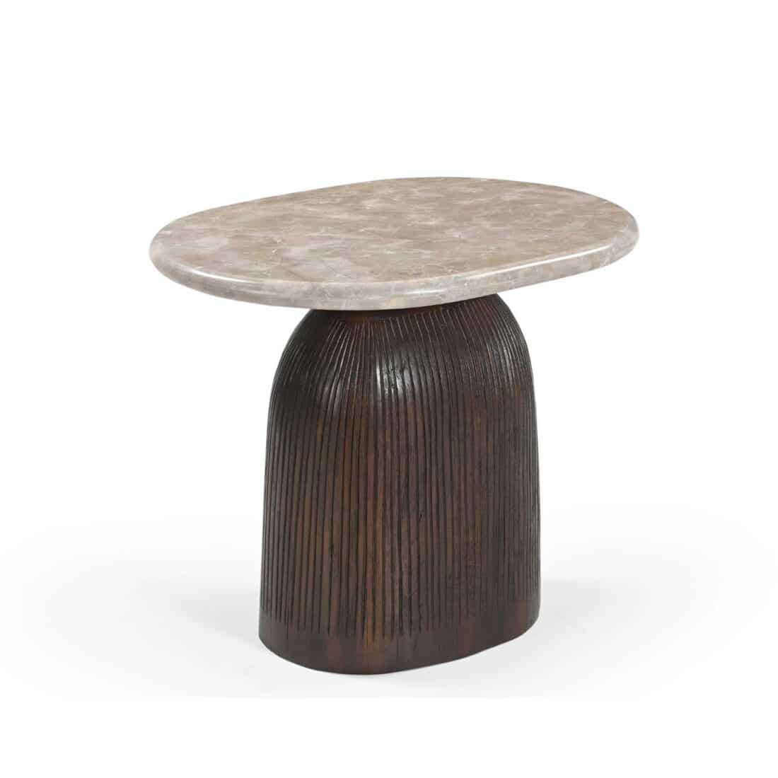 Starfurn Bijzettafel Noel Bruin Marmer 60 Cm